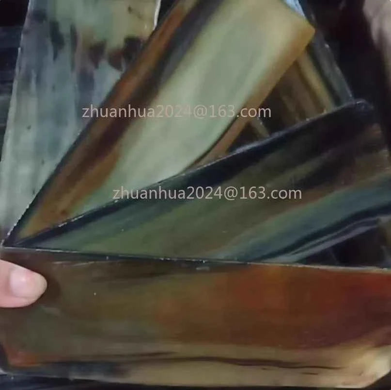 1pc Natural Flower Sheep Horn Sheet Knife Blanks Plate Scales Handle Material DIY