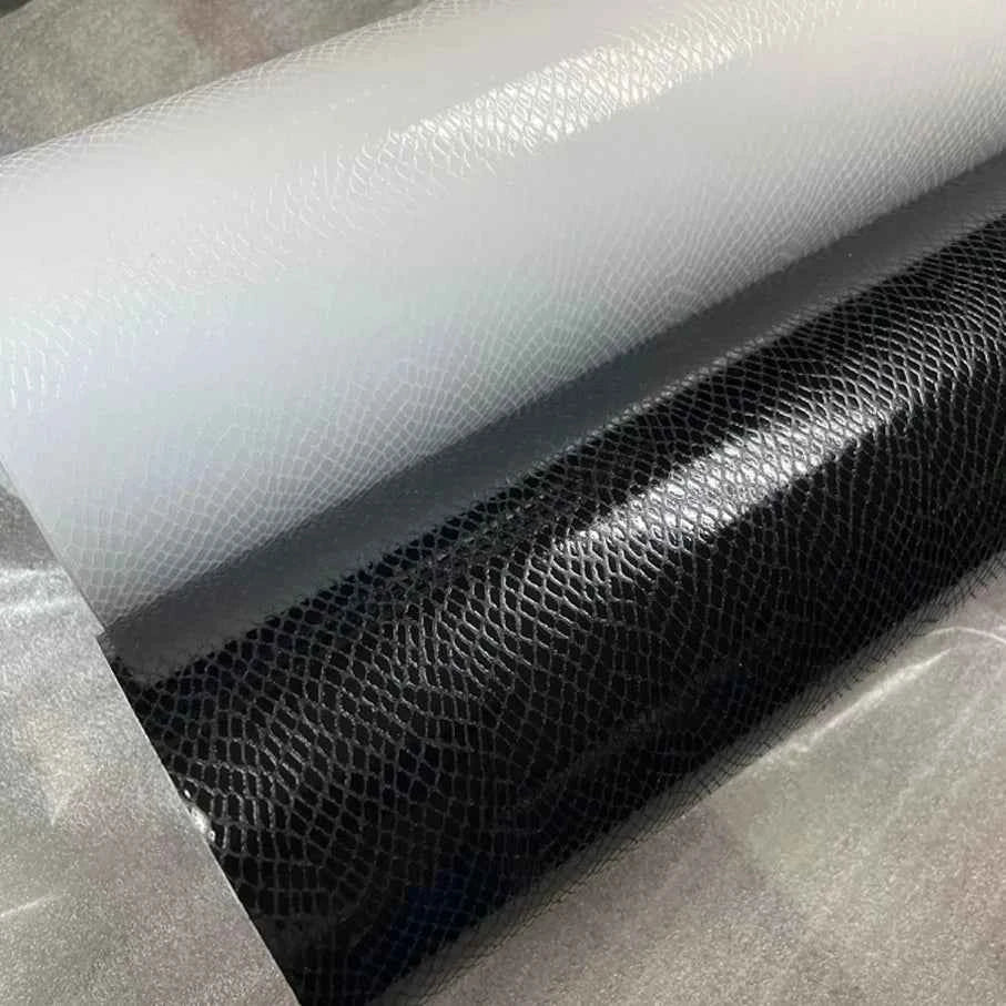 50CM*800CM Black Snake Skin Leather Grain Texture Vinyl Car Wrap Sticker Decal Film Adhesive Sticker Interior Car Styling