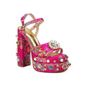 Women's New Summer Sandals Waterproof Platform Thick Bottom Water Diamond Pearl Rivet Flower Satin Open Toe High Heel Large The jack market .AU The jack market .AU Step Up Your Style: Trendy Shoes for Every Occasion! $ 138 14:201496390;200000124:200048359