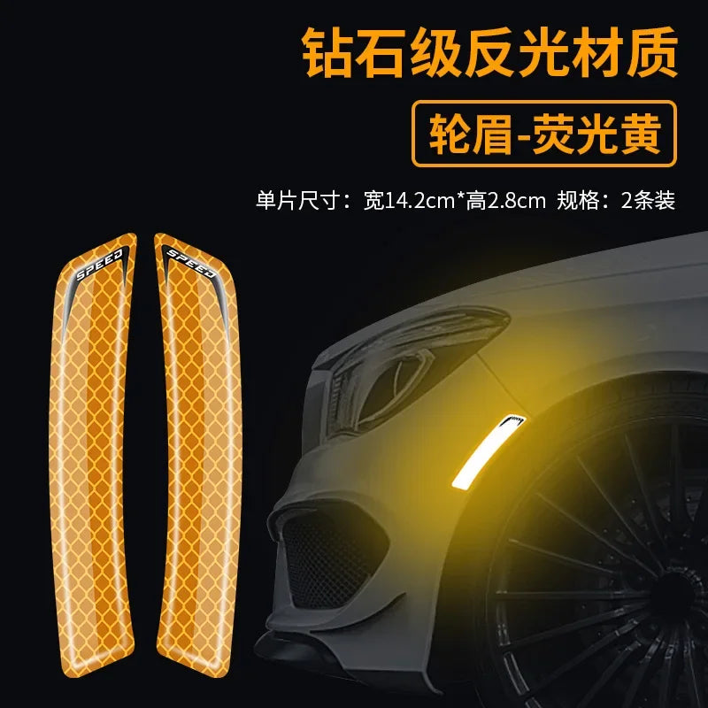 Car wheel arches, front and rear bumpers,night reflective decorative car stickers, universal body protection stickers, stickers