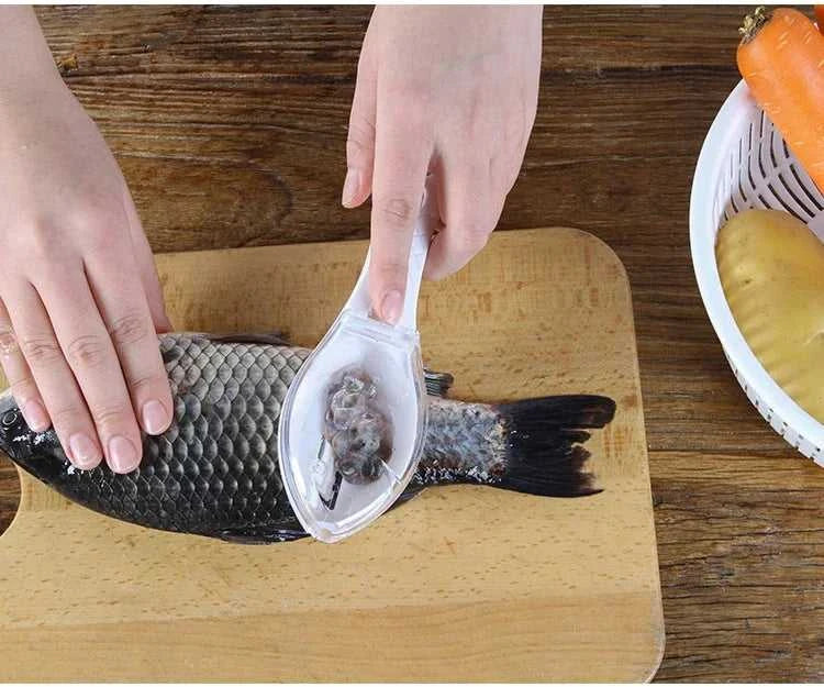 Fish Scale Scraper Fish Skin Brush Seafood Tools Fast Remove Fish Scraper Cleaning Knife Kitchen Accessories The jack market .AU The jack market .AU Fishing Gear $ 23 14:175#Green