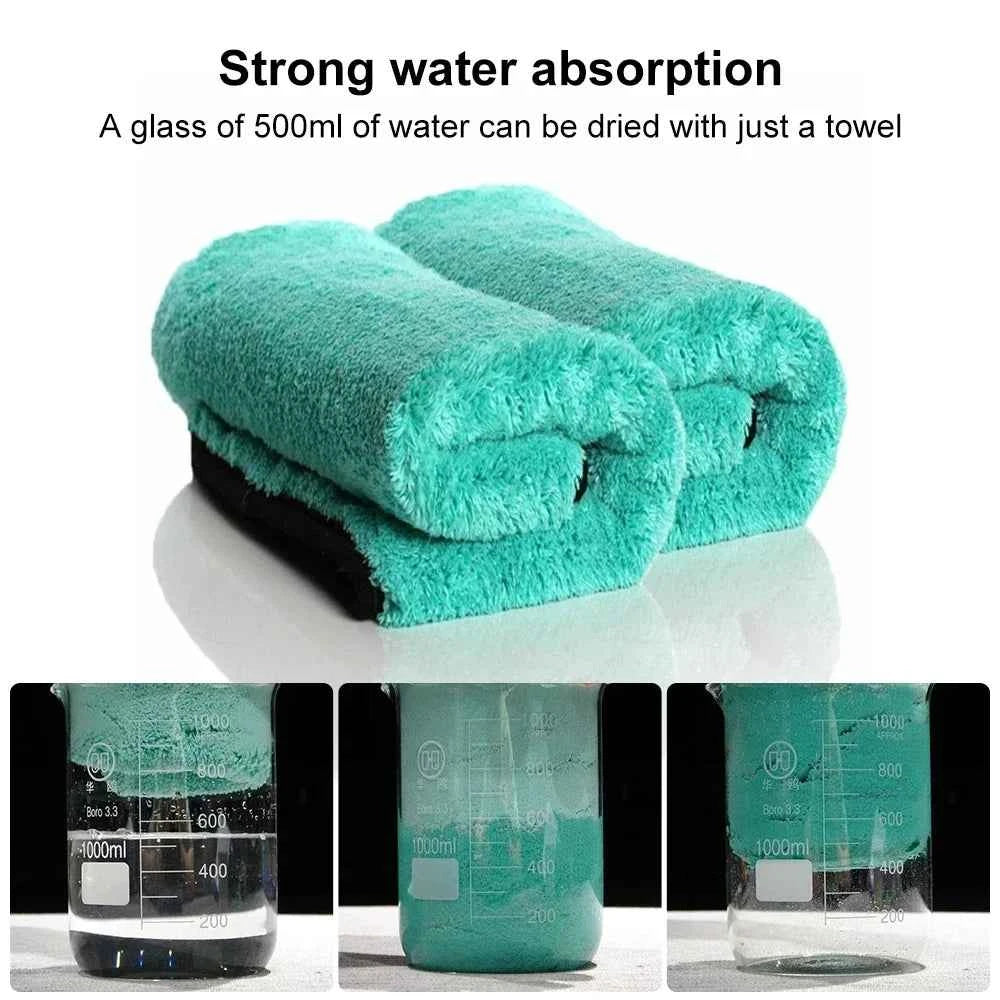 Portable 1200GSM Super Soft Premium Microfiber Drying Cltoth Ultra Absorbancy Aqua Deluxe Car Wash Towel 40x40cm