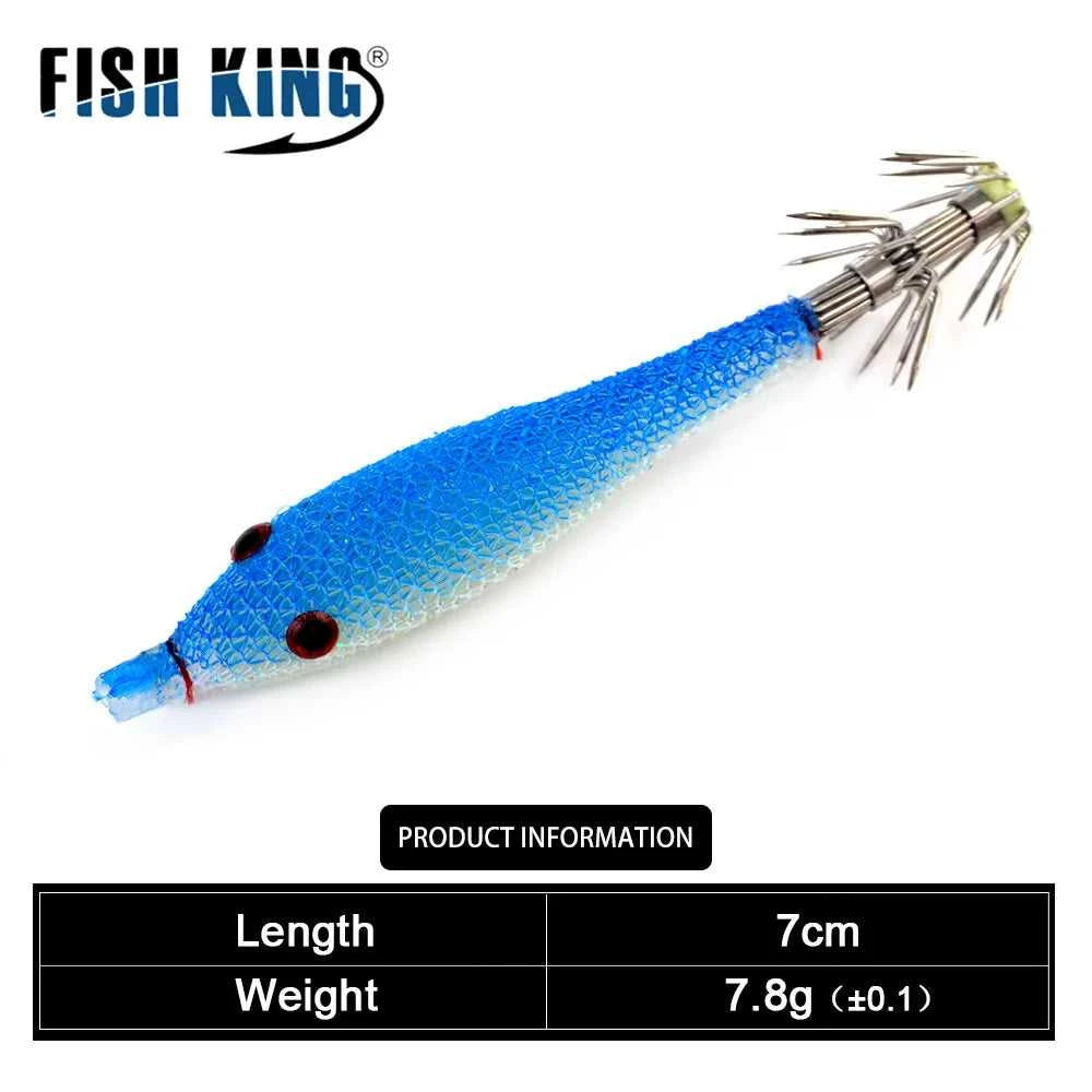 FISH KING Soft Fishing Lure Artificial Squid Hook Jigs Octopus Cuttlefish Shrimp Bait Fishing Tackle 5 Color The jack market .AU The jack market .AU Fishing Gear $ 24 14:200002984#004