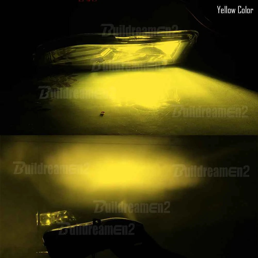 2 Pieces 30W 4000LM Car Passenger + Driver LED Lens Fog Light Assembly H11 For Nissan Versa Sedan 2020 2021 2022 2023 2024 2025