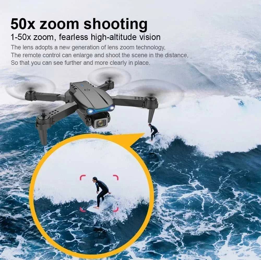New E99Pro RC Drone 4K Professinal With Wide Angle Dual HD Camera Foldable RC Helicopter 5G WIFI FPV Height Hold Apron Sell The jack market .AU The jack market .AU Drones $ 75 14:193#E99-Dual-4K-Bag-Box