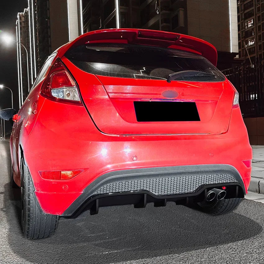 Car  Accessories 2012 2013 2014 2015 2016 2017 For Ford Fiesta ST MK7 Rear Bumper Diffuser Lip Parts Exterior Splitter Body Kit