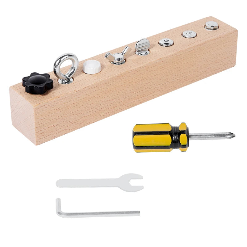 Kids Wooden Screw Nut Disassembly Toy - Early Education Montessori Fine Motor Skills Trainingimprove Patience And Concentration