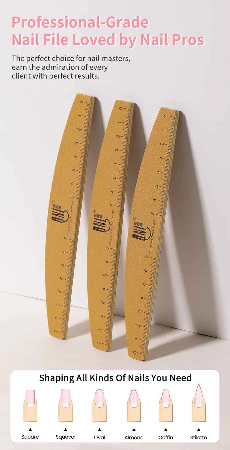 Nail Artistry Pro Nail File Set - Double-Sided 180/240 Grit for Precision Buffing & Professional Manicures (2/4/5/10pcs)