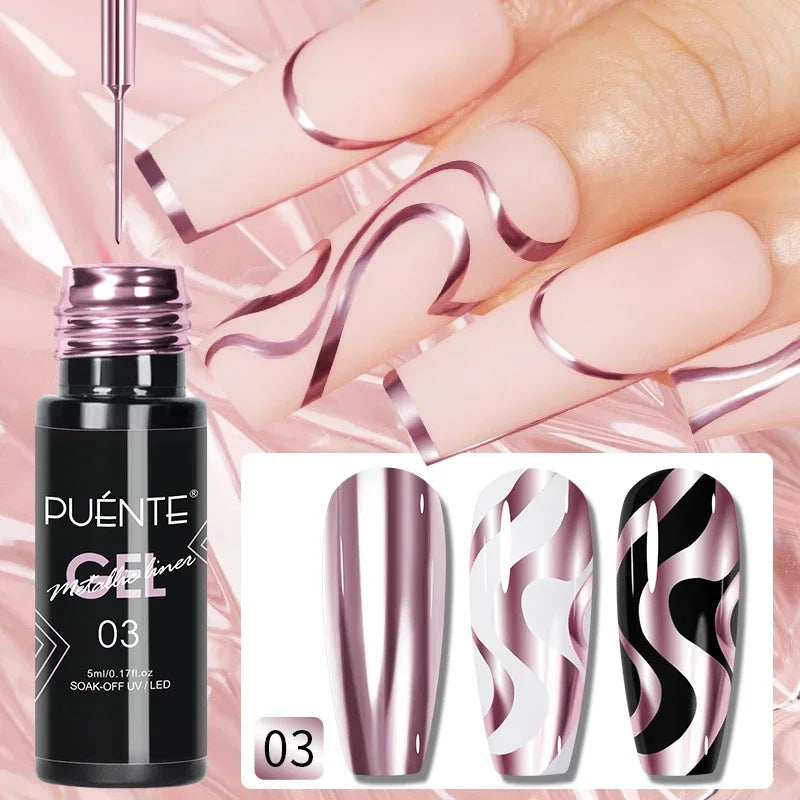 PUENTE Cat Eye Magnetic Gel Nail Polish - Vibrant Starry Galaxy Effect, Soak Off UV, 7.5ML