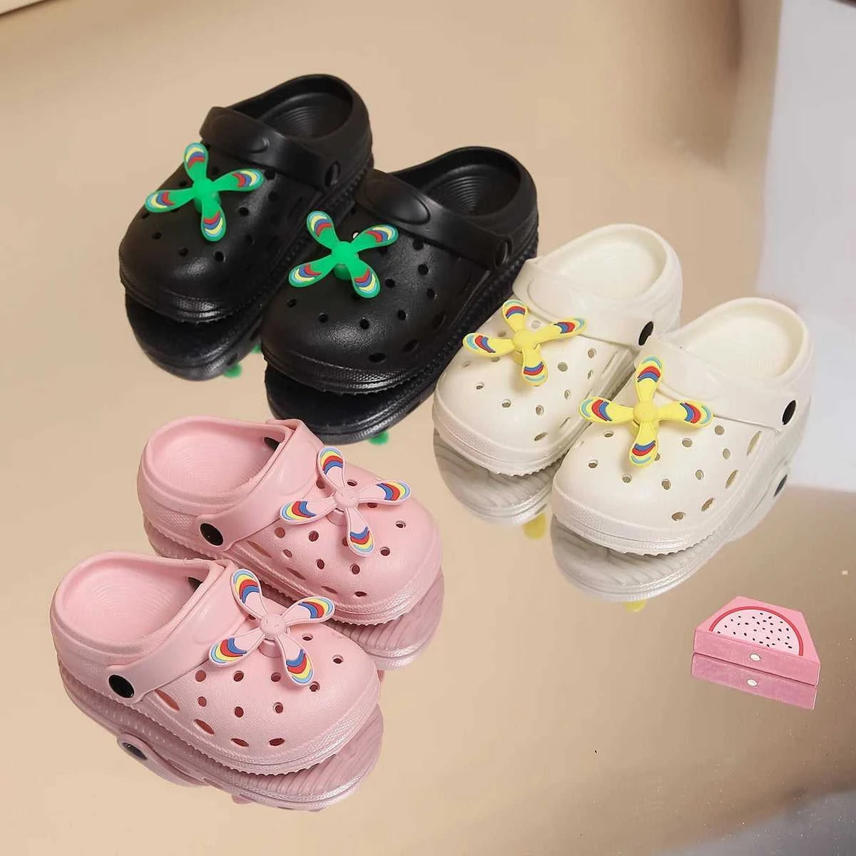 Summer Kids Home Slippers Sandals Garden Shoes Soft Anti-Slip Cute DIY Design Hole Baby Shoes Sandy Beach Boys Girls The jack market .AU The jack market .AU Mum & Kids: Essential Products for Every Family $ 25 14:173#Black;200000124:150#19-20(Inner 14cm)