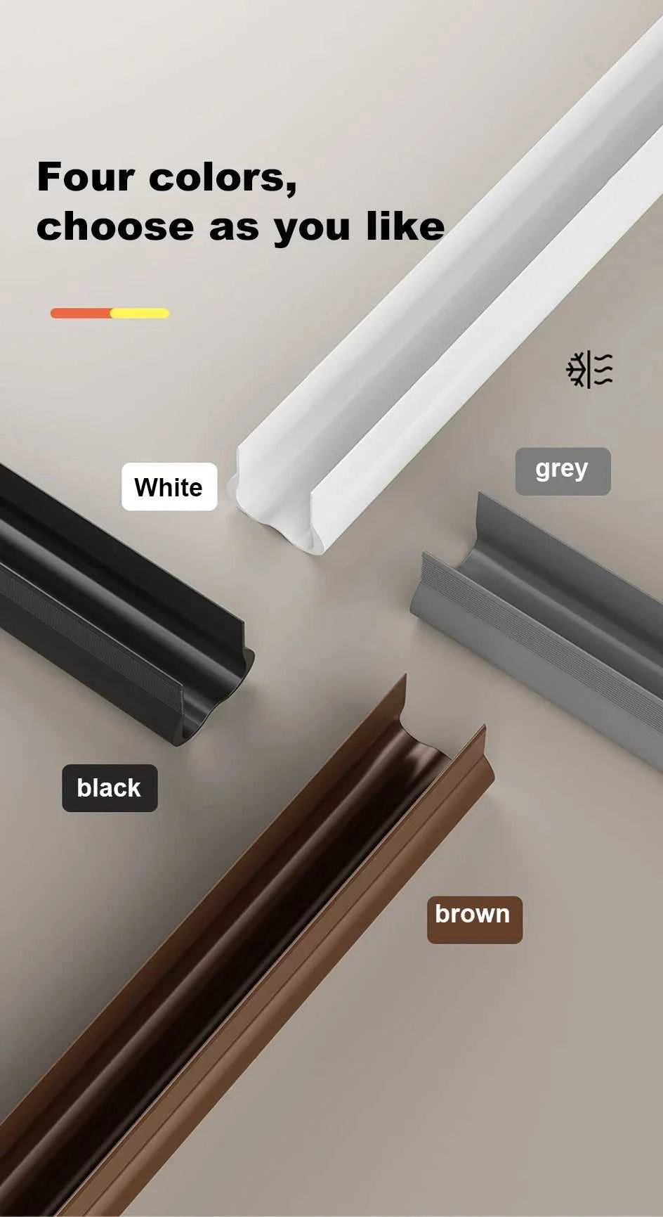 PVC Adjustable Door Bottom Seal Strip Weather Strip Under Door Draft Stopper Thicker Anti-Cold Gap Blocker Sealing Weather Strip The jack market .AU The jack market .AU Home $ 52 14:365458#brown B10494A