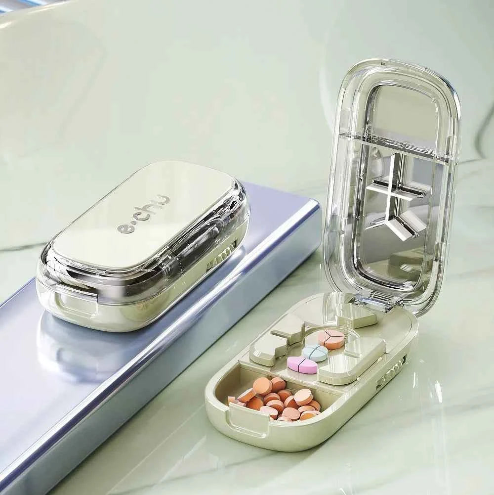 3in1 Medicine Cutter Precise Cutting Into Half / Third / Quarter Drug Divider Organizer Portable Tablet Splitting Pills Splitter