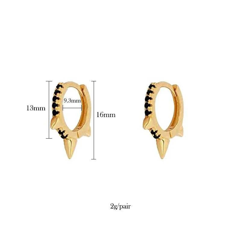 TIANDE Black Zircon Hoop Drop Earrings for Women Gold Plated Piercing Women's Dangle Earrings Set 2022 Fashion Jewelry Wholesale The jack market .AU The jack market .AU Jewellery & Chains $ 48 200001034:200025551#JQH0068-SS-5