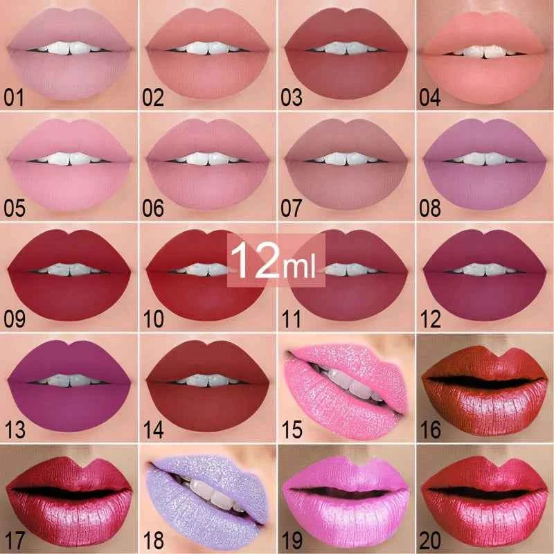 1 Pcs Matte Lip Gloss Waterproof Selection Spiral Glossy Lipstick Long-lasting Non-stick Cup Non-fading Exquisite Gift