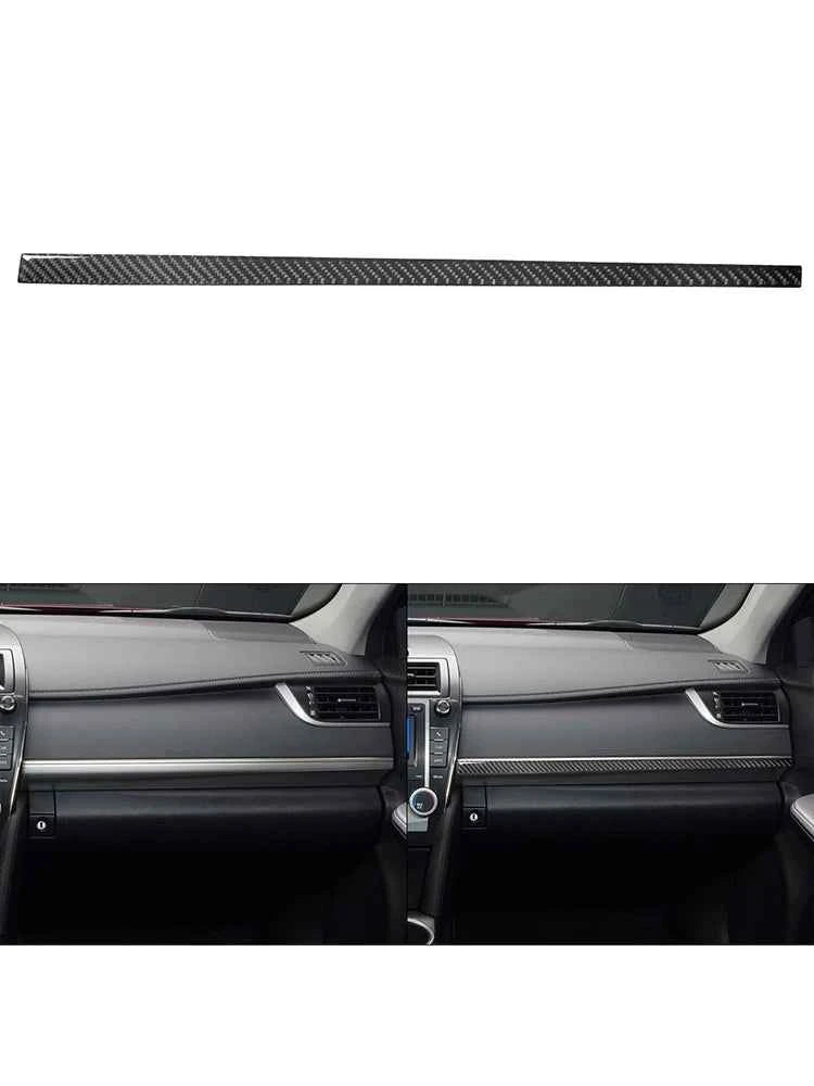 Carbon Fiber Material Black Stickers Cover Trim For Toyota Camry 2012 2013 2014 Car Interior Decorative Accessories