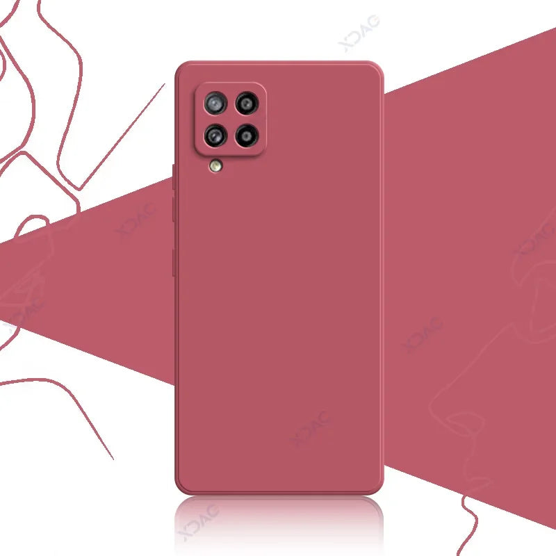 Samsung Luxury Soft Square Liquid Silicone Case - Ultimate Protection for Galaxy A22 4G & A42 5G