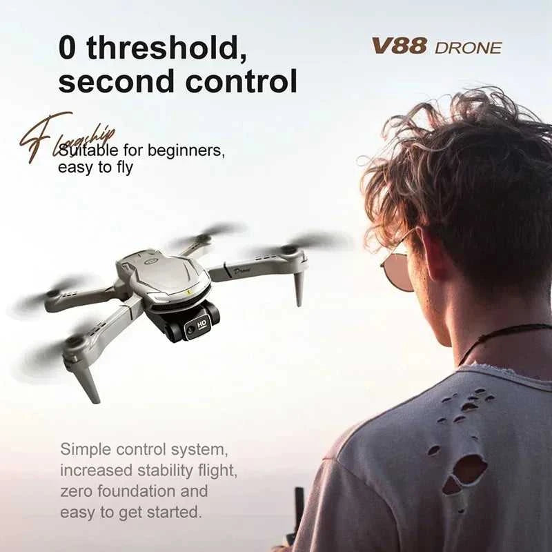 2026 Original New V88 Drone 8k 5G Professional HD Dual Camera Aerial Photography 15000m Remote Control Aircraft Quadcopter Toy The jack market .AU The jack market .AU Drones $ 78 14:193#White