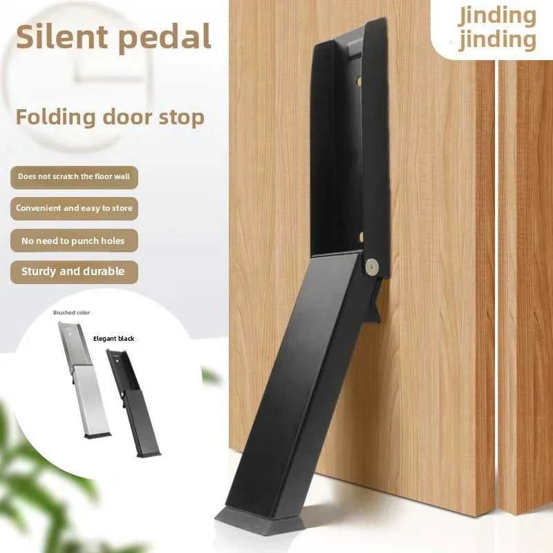 Stainless steel foot-mounted door arrester automatic door arrester safety windproof anti-slip card magnetic suction door clip The jack market .AU The jack market .AU Home $ 56 14:193#Black