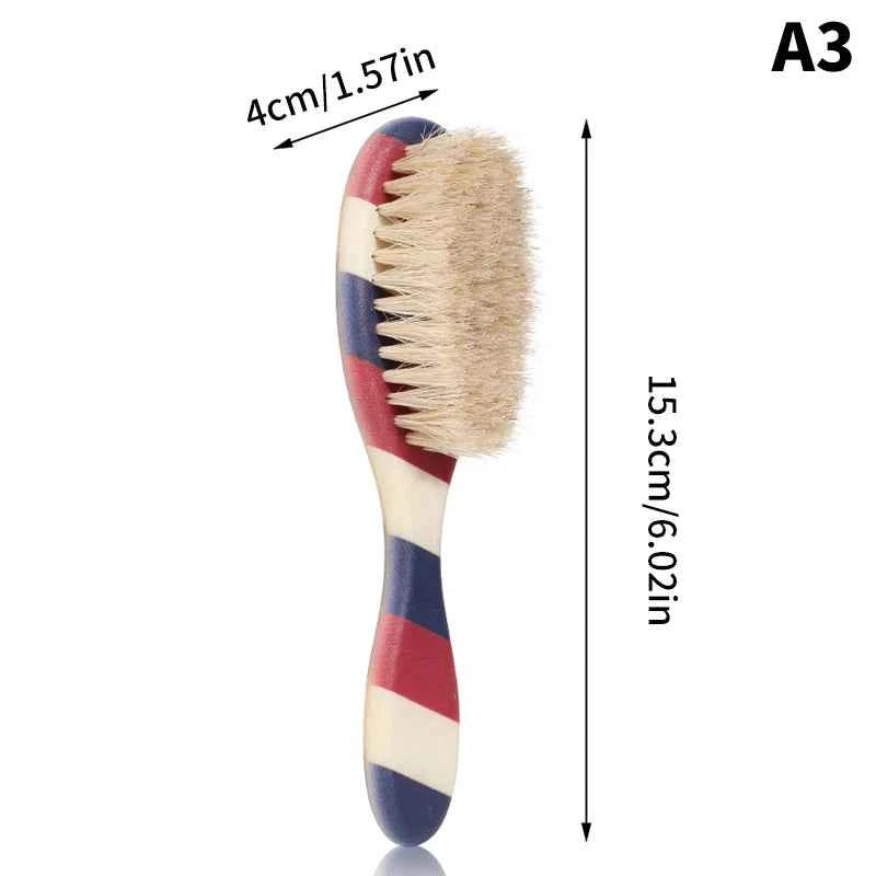 1PC Black Professional Fade Brush Barber Neck Sweeping Brush Comb Haircut Accessories Facial Cleaning Tools For Men Brushes Comb