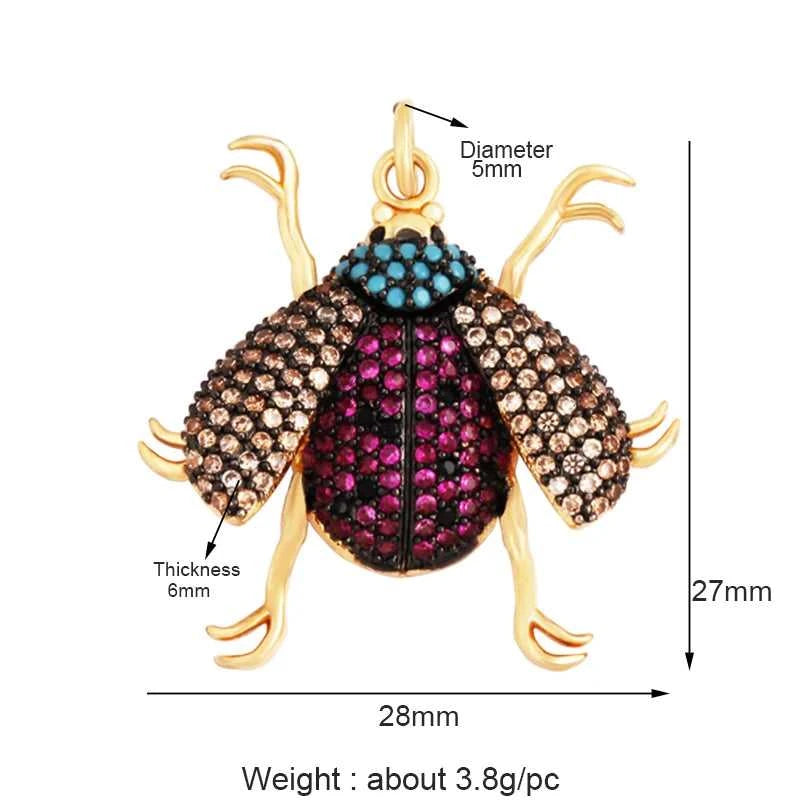 Colourful Fly Bee Ladybird Insect Charm Paved with Rainbow Cubic Zirconia,18K Gold Plated Jewelry Making Hand Craft Material M75 The jack market .AU The jack market .AU Jewellery & Chains $ 63 14:29#M750426-Gold;200007763:201336100