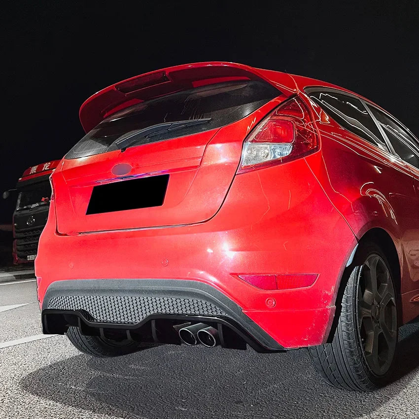 Car  Accessories 2012 2013 2014 2015 2016 2017 For Ford Fiesta ST MK7 Rear Bumper Diffuser Lip Parts Exterior Splitter Body Kit