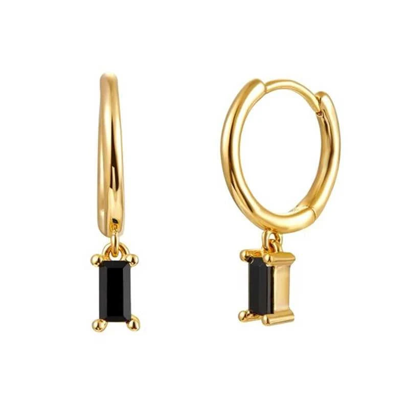 TIANDE Black Zircon Hoop Drop Earrings for Women Gold Plated Piercing Women's Dangle Earrings Set 2022 Fashion Jewelry Wholesale The jack market .AU The jack market .AU Jewellery & Chains $ 48 200001034:200025551#JQH0068-SS-5