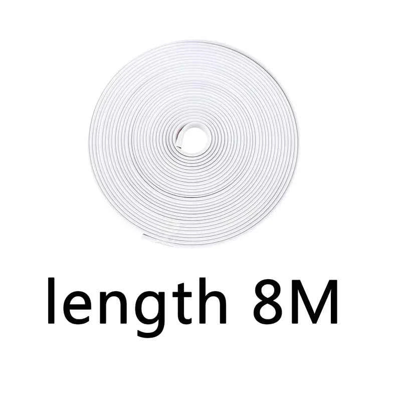 8M Car Wheel Rim Blades Protector Line Tire Guard Decorative Strip Rubber Moulding Trim More Color Car Sticker Styling