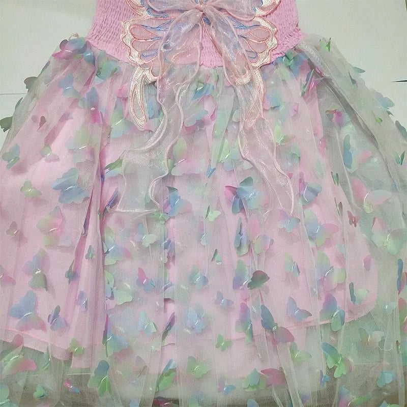 Girls Summer Elegant Dress With Large 3D Butterfly Wings Gauze Princess Dress Bow Kids Sleeveless Birthday Party Evening Dresses The jack market .AU The jack market .AU Mum & Kids: Essential Products for Every Family $ 46 14:496#dress Led lights;200000463:200004192#8T