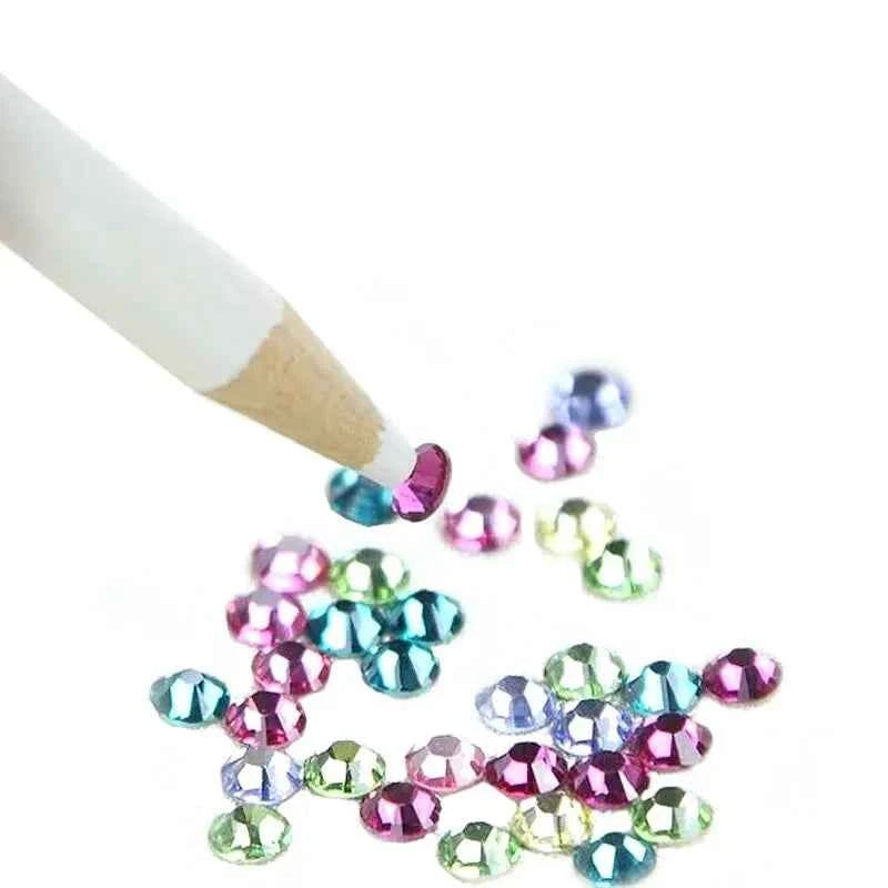 SparkleCraft Crystal Dotting Pen Set - 5/10 Pcs Nail Art Rhinestone Picker & Bead Tool for DIY Designs