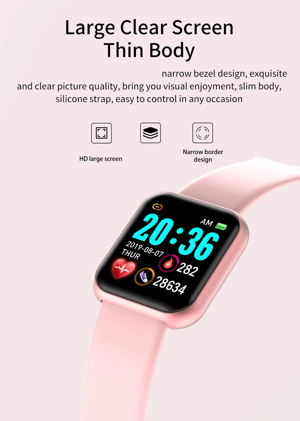 Men Smart Watch Women Watches Electronic Bracelet Message Remind Weather Clock Fitness Monitor Y68 Smartwatch For Android IOS