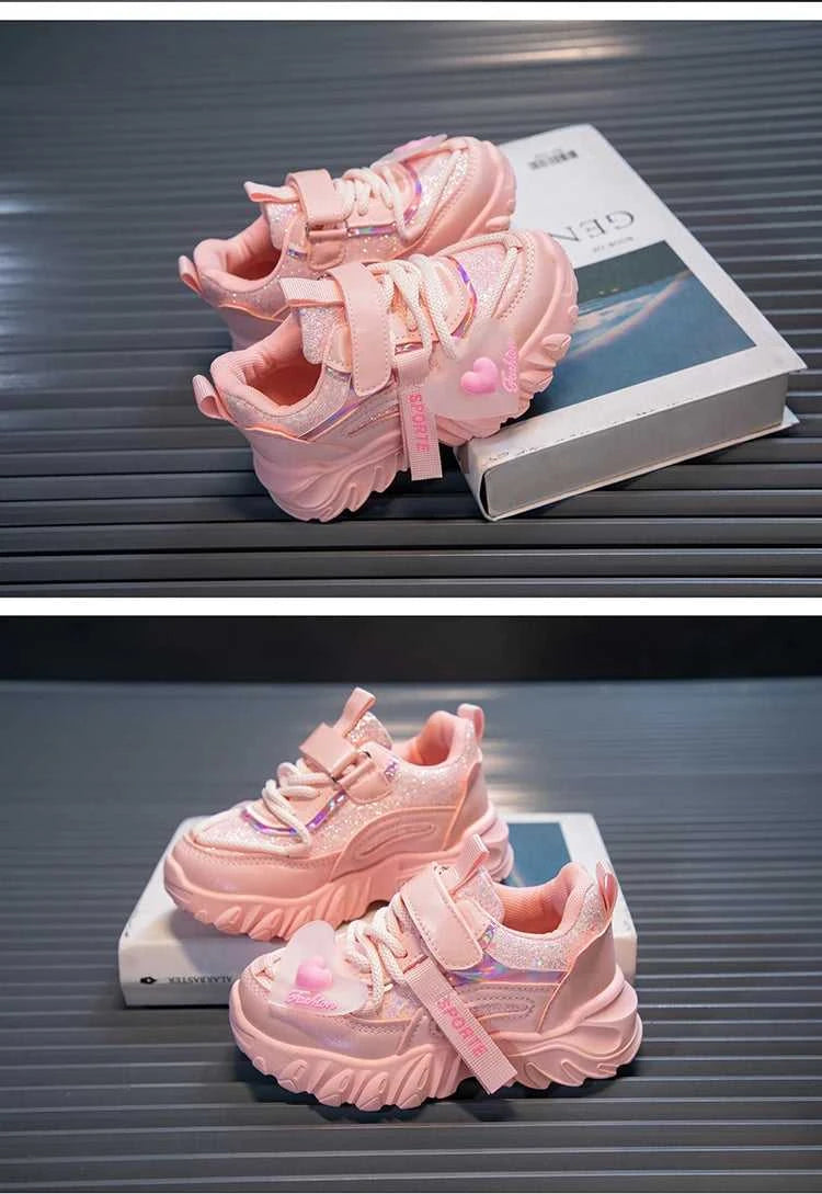 Girls Sports Shoes Kids Running Sneakers for School Fashion Cute Shiny Non-slip Children's Casual Shoes with Heart Spring Autumn The jack market .AU The jack market .AU Mum & Kids: Essential Products for Every Family $ 48 14:496;200000124:100010441