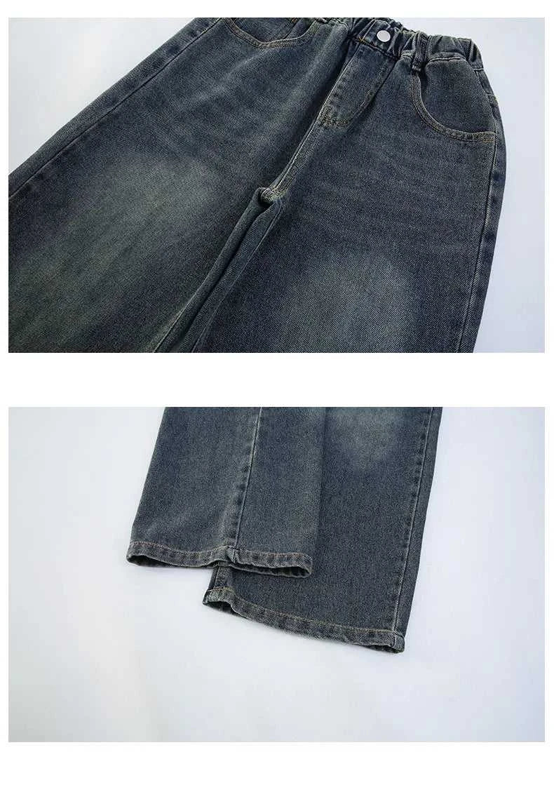Girl Pocket Bow Embroidery Jeans New Teenage Children Wide Leg Denim Pants for Kids Loose Trousers Spring Autumn 4 -14 Years The jack market .AU The jack market .AU Mum & Kids: Essential Products for Every Family $ 48 14:193#model 2;200000463:200004188#130CM