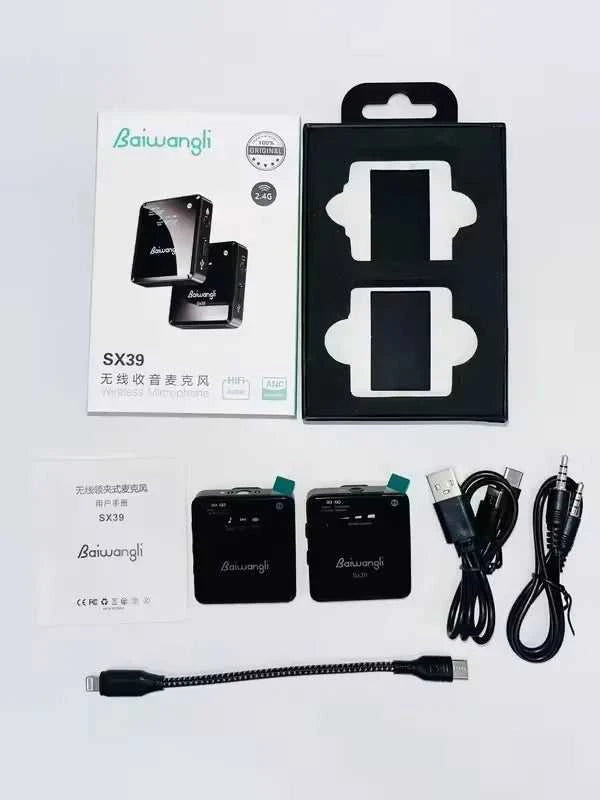 SX39 Wireless Lavalier Microphone Live Broadcast Radio Recording Portable Noise Reduction for DSLR Camcorder Smartphone Tablet The jack market .AU The jack market .AU Accessories Electronics $ 74 14:175#1MIC IOS
