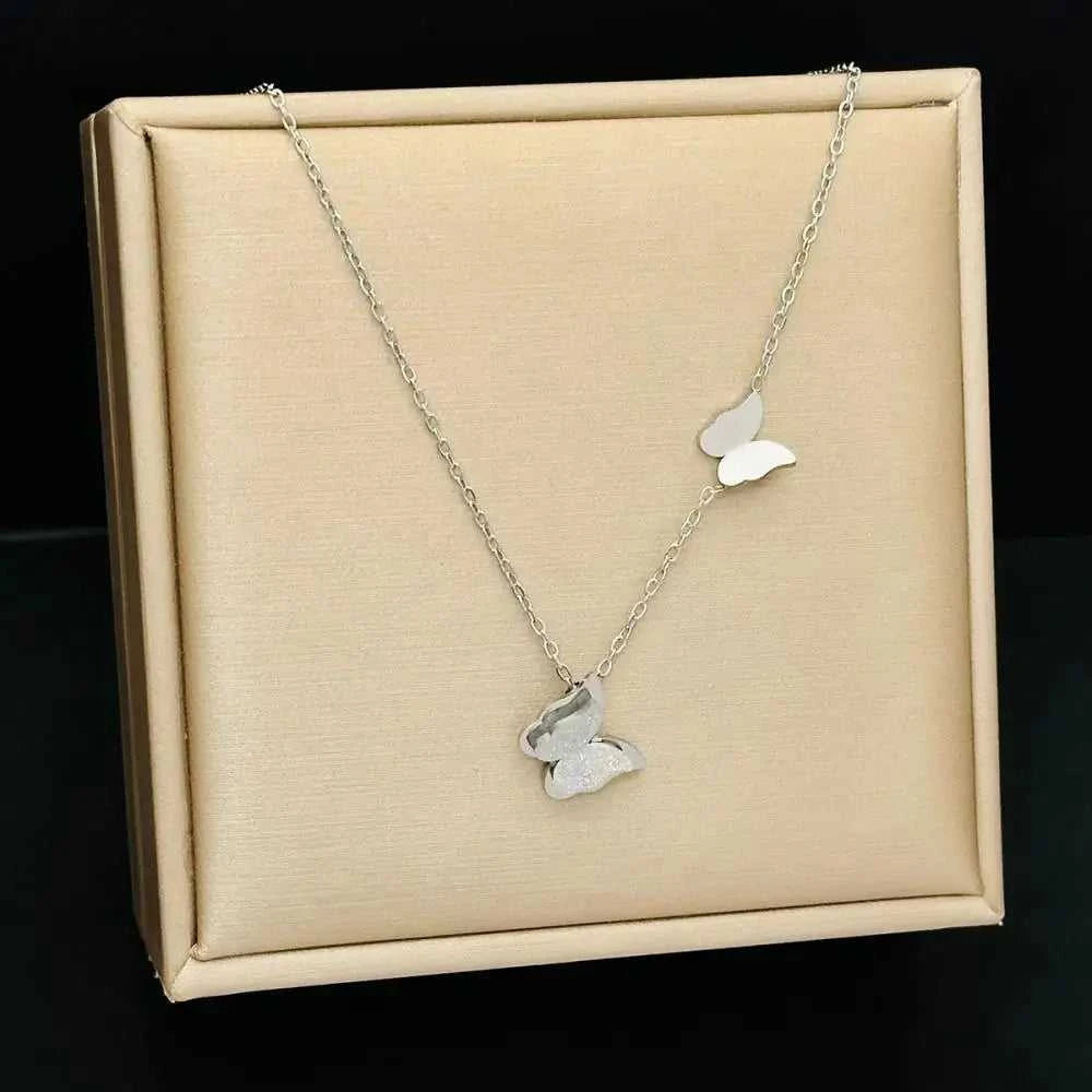 Stainless Steel Elegant Butterfly Pendant Necklace For Women Girls Lovely Clavicle Chain Wedding Birthday Party Jewelry Gifts The jack market .AU The jack market .AU Jewellery & Chains $ 50 200000639:2851#40-45 cm;200001034:201447815