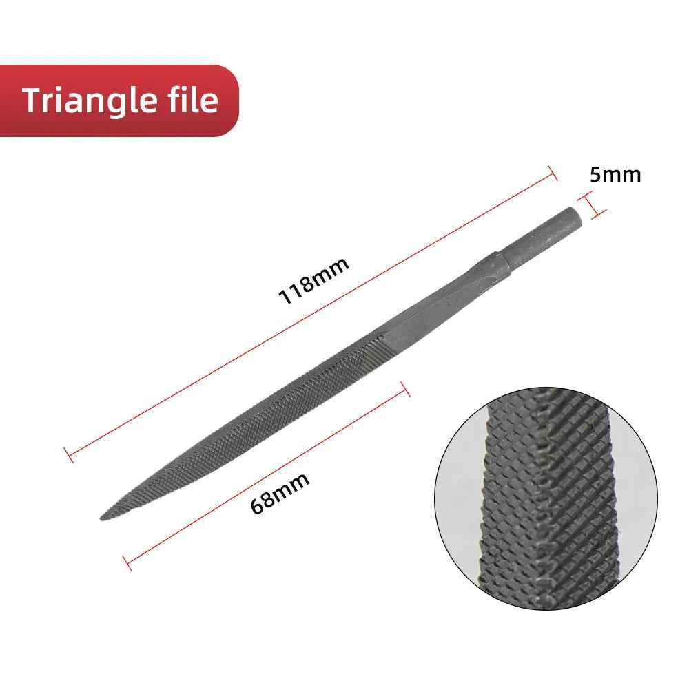 4pcs Air File Bit Set - 5mm Flat Polishing & Grinding Bits for Electric & Pneumatic Tools