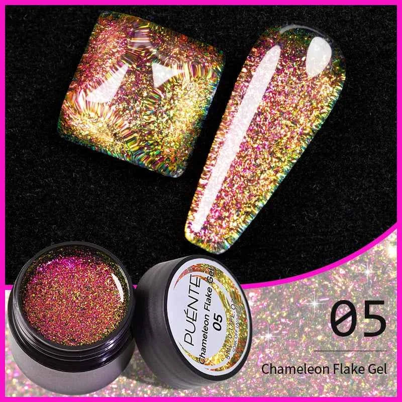 PUENTE Cat Eye Magnetic Gel Nail Polish - Vibrant Starry Galaxy Effect, Soak Off UV, 7.5ML
