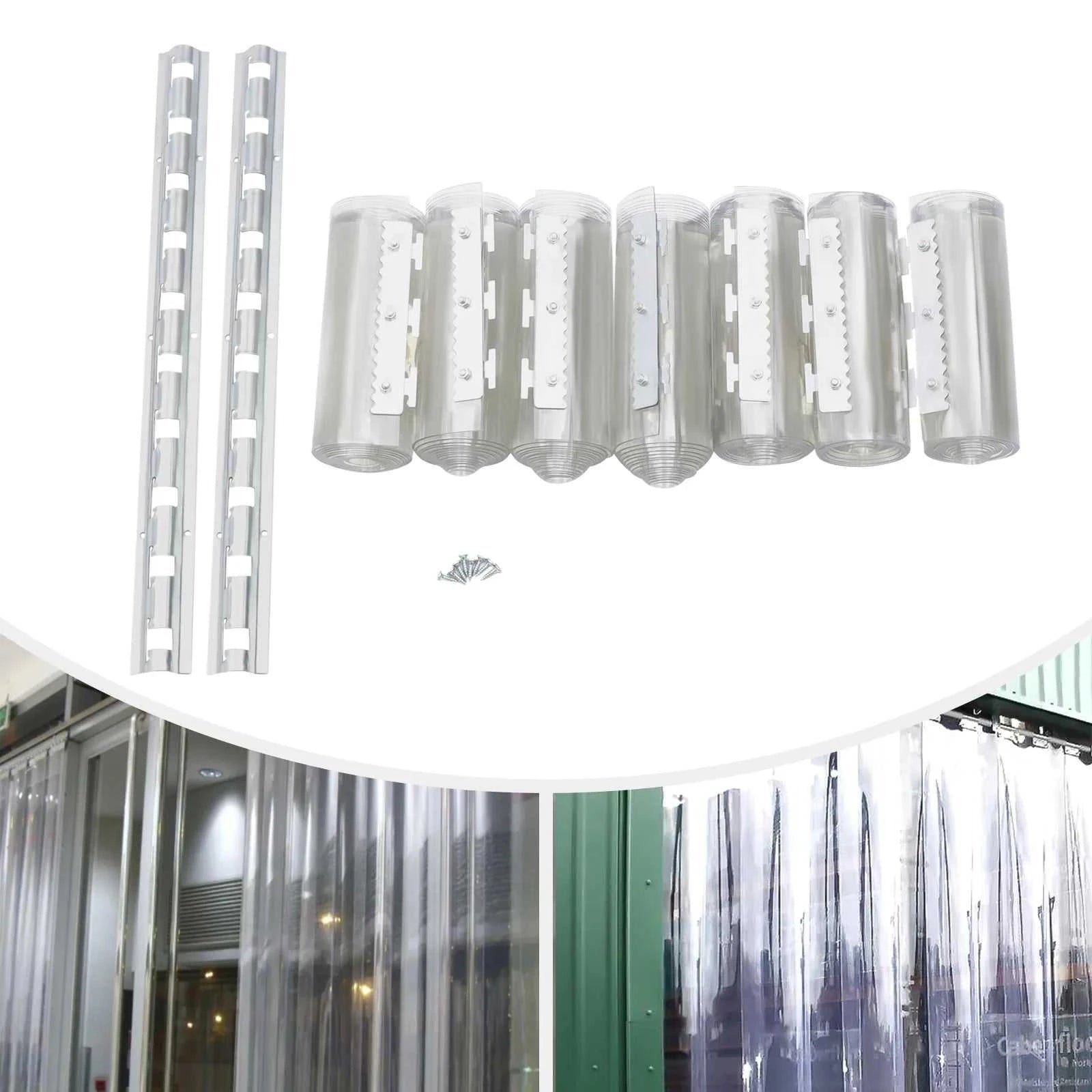 7Pcs PVC Strip Curtains,200x105cm Transparent Soft Door Strips Screen 2mm Thick Windproof Waterproof Antistatic Door Curtain Kit The jack market .AU The jack market .AU Home $ 112 14:618;200007763:201336101