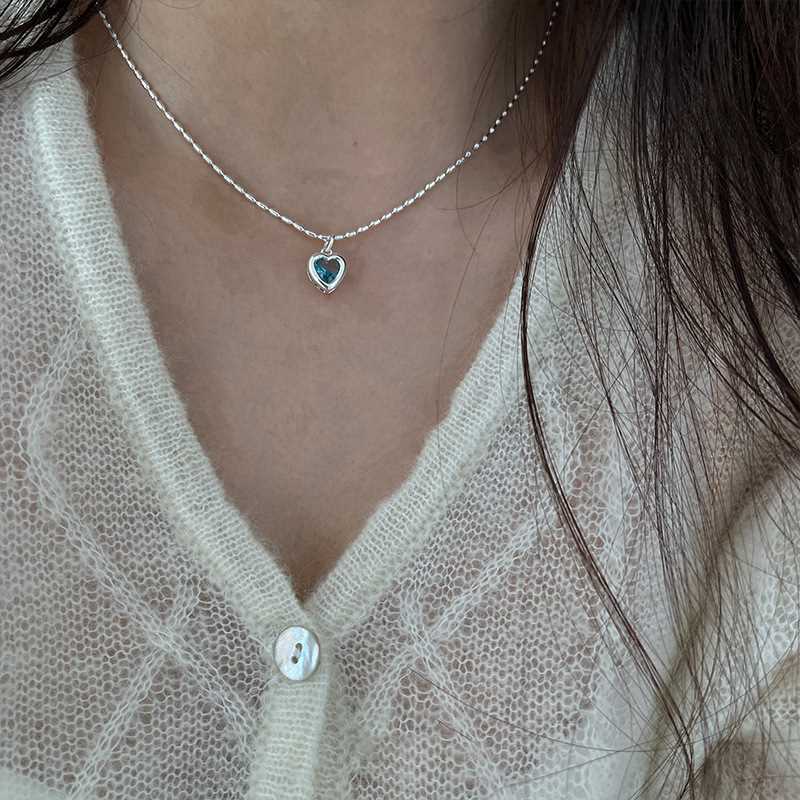 New 925 Sterling Silver Heart Necklaces Pendant Fashion Sterling Silver Jewelry Statement for Women The jack market .AU The jack market .AU Jewellery & Chains $ 49 200000226:200004890#blue