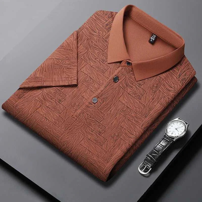 2024 Summer New Men's Business Print Short Sleeved POLO Shirt Comfortable and Cool Casual Fashion T-shirt The jack market .AU The jack market .AU Men Fashion $ 30 14:350852;5:4182
