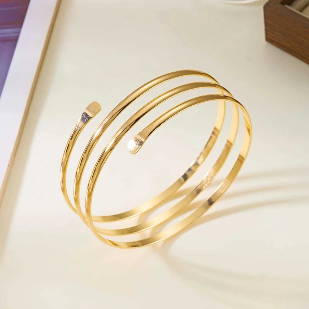 Minimalist Gold Color Spiral Upper Arm Cuff Bracelet for Women Boho Line Geometric Upper Cuff Bracelet Beach Festival Jewelry The jack market .AU The jack market .AU Jewellery & Chains $ 48 200001034:200004862#BR26Y0146