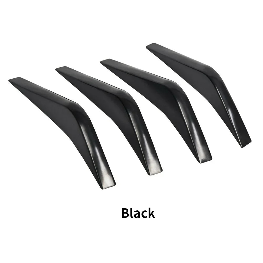 For 2014-2019 Chevrolet Corvette C7 Universal 4pcs Car Rear Bumper Lip Diffuser Shunt Fin Body Spoiler Canard Car Exterior Parts