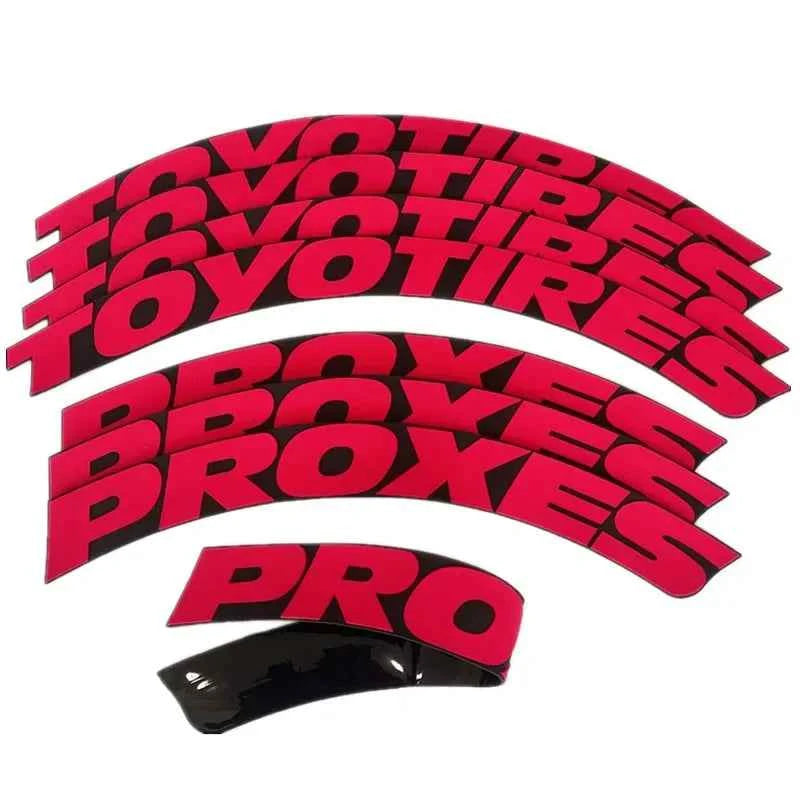Car Tire Letter Stickers for TOYOTIRES PROXES Siamese Styling Lettering Wheel Logo Tyre Stickers Auto Decoration 4 Colors