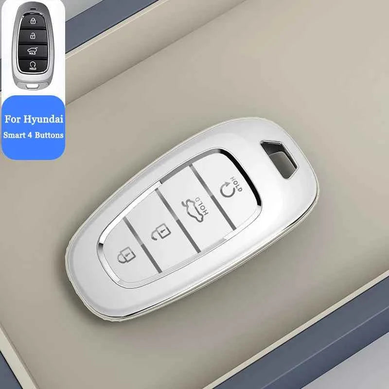 Tpu Car Key Case for Hyundai Tucson Sonata Solaris Hybrid Nexo NX4 Santafe DN8 Key Cover Holder Protector Shell Car Accessories