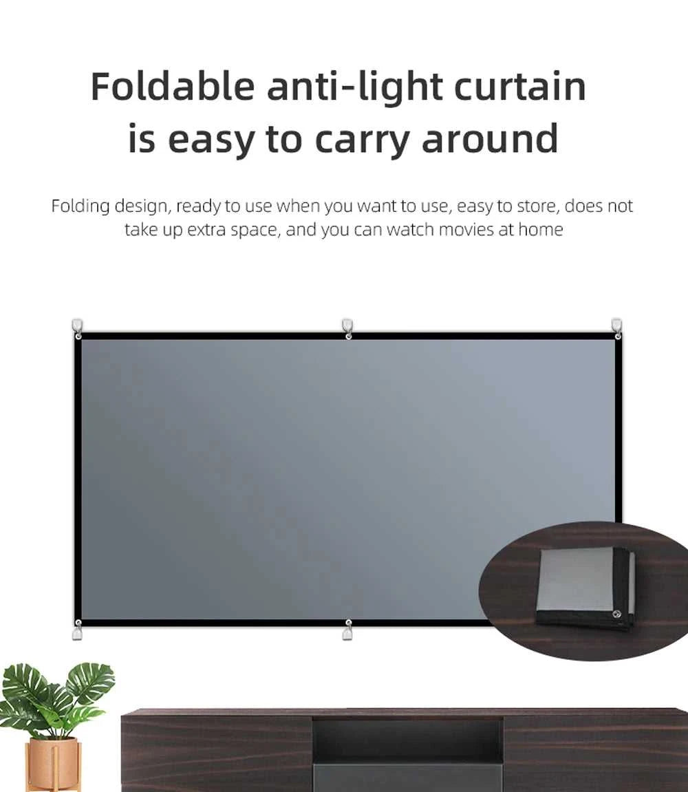 ZHNUWIE Projector Screen 16:9 Metal Anti Light Curtain Reflective Fabric Cloth For YG300 XGIMI H3 HALO Mogo Xiaomi DLP Projector The jack market .AU The jack market .AU Accessories Electronics $ 71 977:202689808