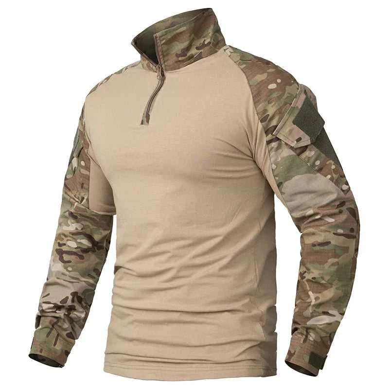 Men's Camouflage Tactical Shirt 1/4 Zip Long Sleeve Combat T Shirt Cotton Camo Uniform Airsoft Shirts The jack market .AU The jack market .AU Men Fashion $ 48 14:365458#CP;5:4182#CN XXL