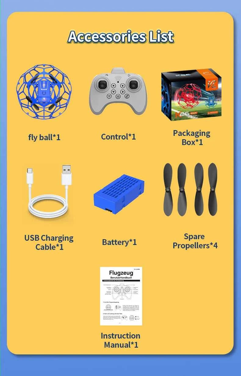 K26 MINI Air Soccer Competitive Drone | 360° Full Protection Crash-Proof | Hand Throw Takeoff No Remote Skill Birthday Gift The jack market .AU The jack market .AU Drones $ 71 14:193#K26-Red