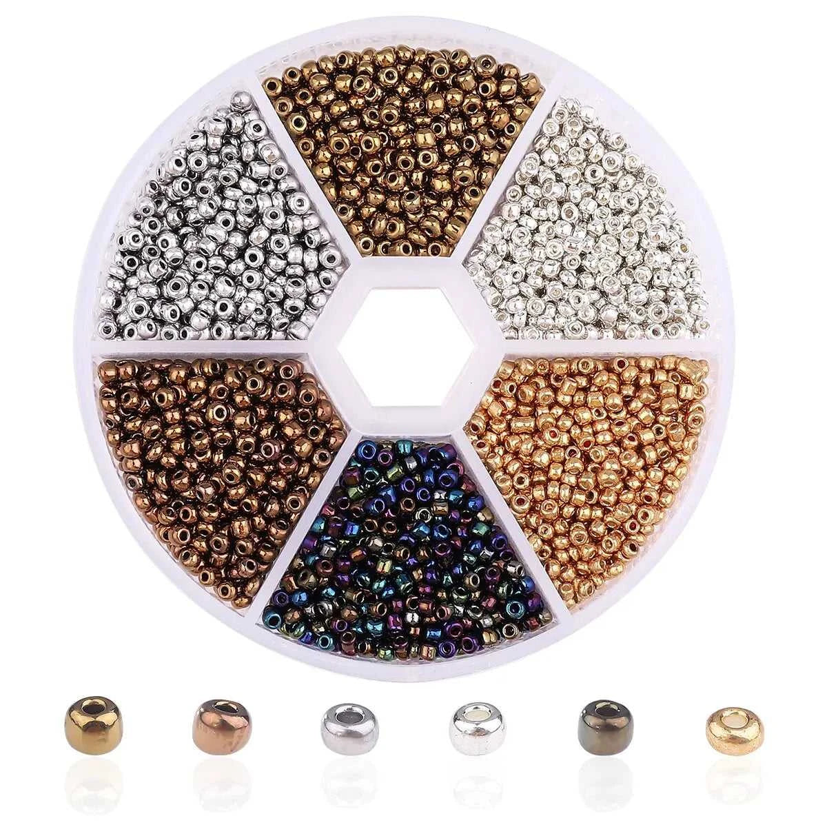 3900pcs Glass Rice Beads 6 Grid Set Box Loose Beads Handmade Bead String Material Pack DIY Bracelet Necklace Jewelry Accessories The jack market .AU The jack market .AU Jewellery & Chains $ 48 14:29;5:100016944#2mm about3900pcs