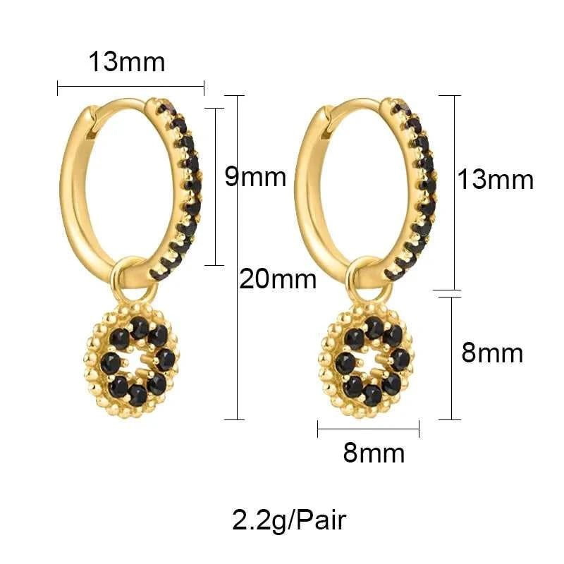 TIANDE Black Zircon Hoop Drop Earrings for Women Gold Plated Piercing Women's Dangle Earrings Set 2022 Fashion Jewelry Wholesale The jack market .AU The jack market .AU Jewellery & Chains $ 48 200001034:200025551#JQH0068-SS-5