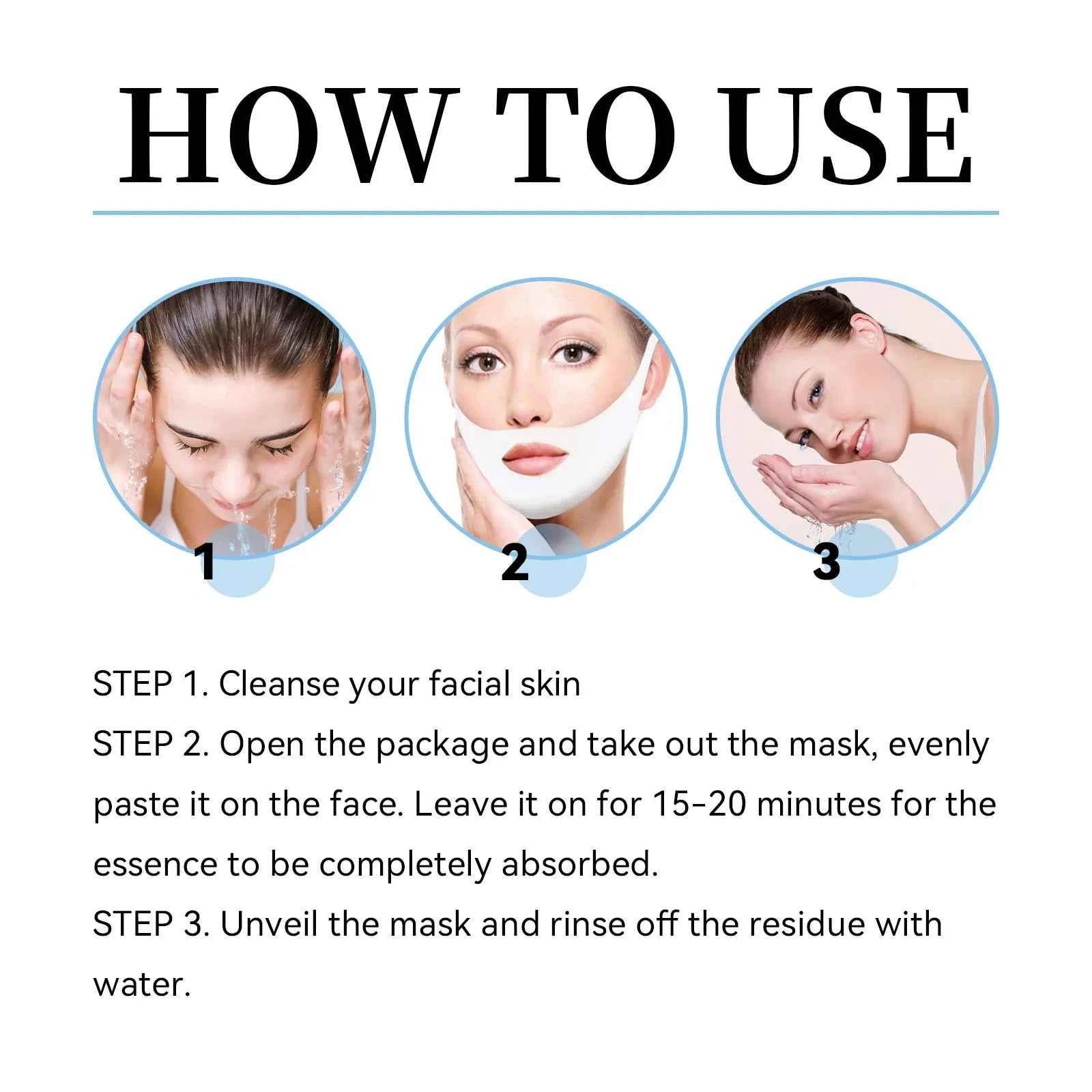 Radiant Glow Collagen Facial Mask | V-Shaped Firming & Brightening Hydration with Hyaluronic Acid