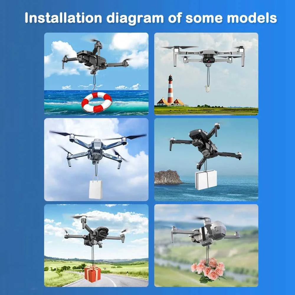 Universal Drone Airdrop Thrower System 2.4 Remote Control General Payload Delivery Thrower Air Dropper Device Drone Accessories The jack market .AU The jack market .AU Drones $ 66 14:193#Black